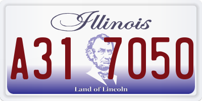 IL license plate A317050