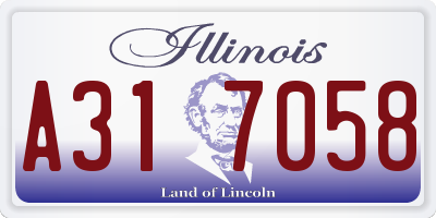 IL license plate A317058