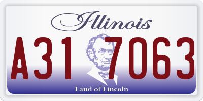 IL license plate A317063