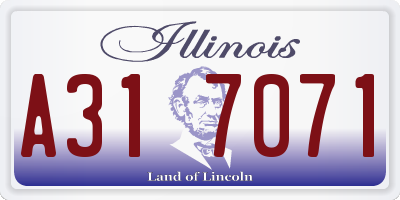 IL license plate A317071