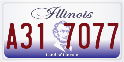 IL license plate A317077