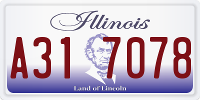 IL license plate A317078