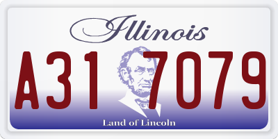 IL license plate A317079