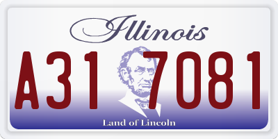 IL license plate A317081