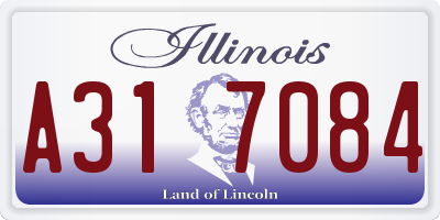 IL license plate A317084