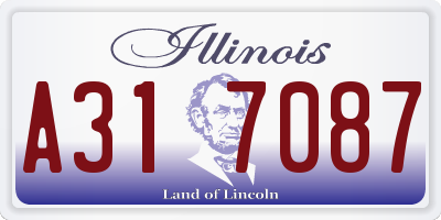 IL license plate A317087