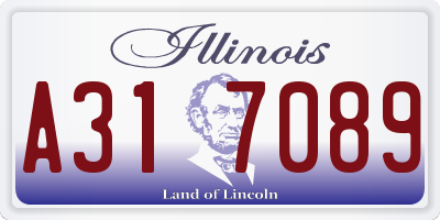 IL license plate A317089