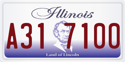 IL license plate A317100