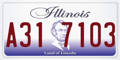 IL license plate A317103