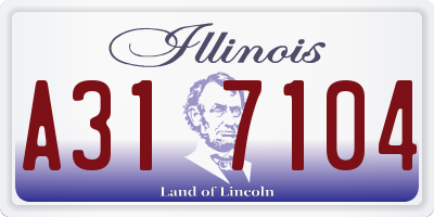 IL license plate A317104
