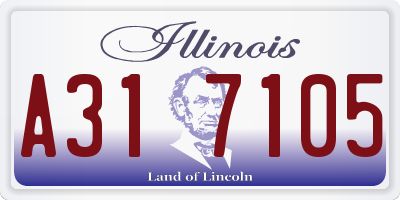 IL license plate A317105