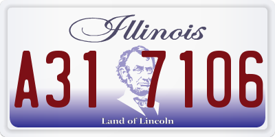 IL license plate A317106