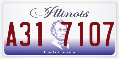 IL license plate A317107