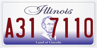 IL license plate A317110