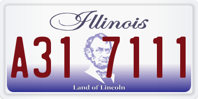 IL license plate A317111