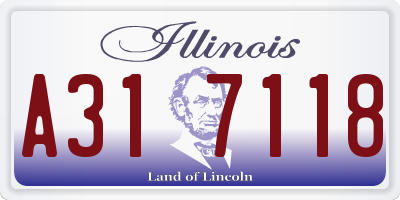 IL license plate A317118