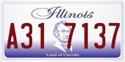 IL license plate A317137