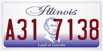 IL license plate A317138