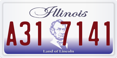 IL license plate A317141