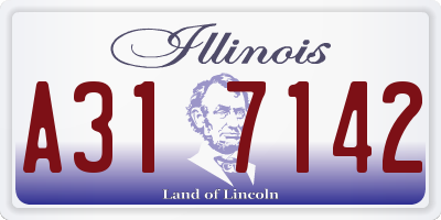 IL license plate A317142