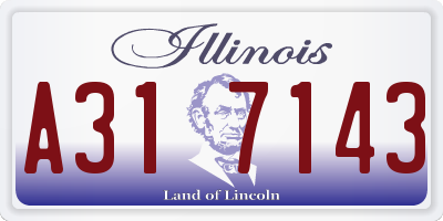 IL license plate A317143