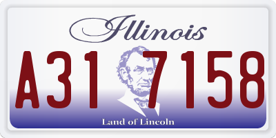 IL license plate A317158