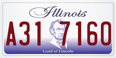 IL license plate A317160
