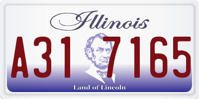 IL license plate A317165