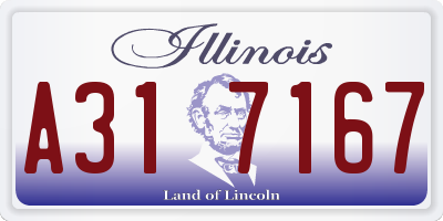 IL license plate A317167