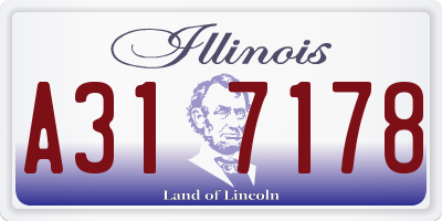 IL license plate A317178