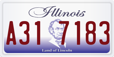IL license plate A317183