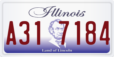 IL license plate A317184