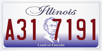 IL license plate A317191