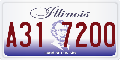 IL license plate A317200