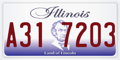IL license plate A317203