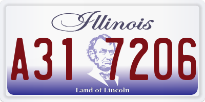 IL license plate A317206