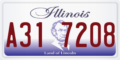 IL license plate A317208