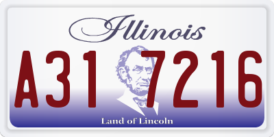 IL license plate A317216