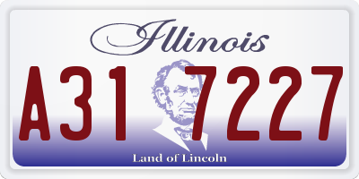 IL license plate A317227