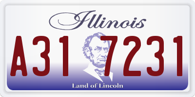 IL license plate A317231