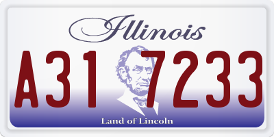 IL license plate A317233