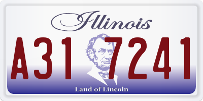 IL license plate A317241
