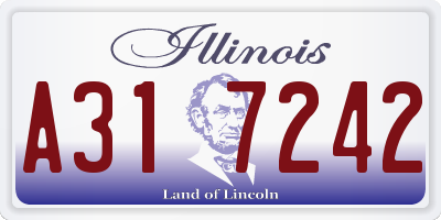 IL license plate A317242