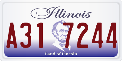 IL license plate A317244