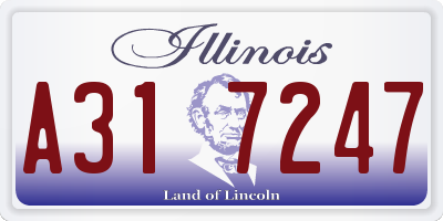 IL license plate A317247