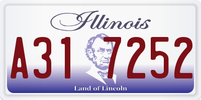 IL license plate A317252