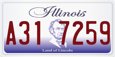 IL license plate A317259
