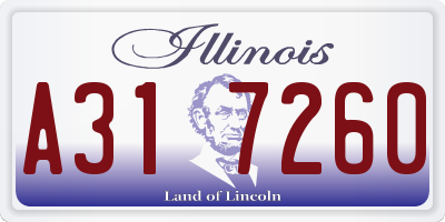 IL license plate A317260