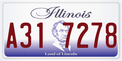 IL license plate A317278