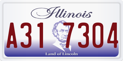 IL license plate A317304